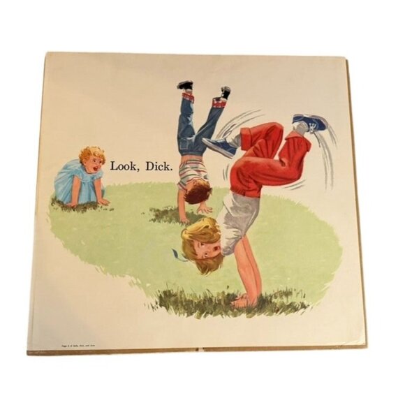 Vintage Complete Set 16 Sally Dick and Jane Teachers Poster Easel Cards 19" X 20 - Picture 6 of 13